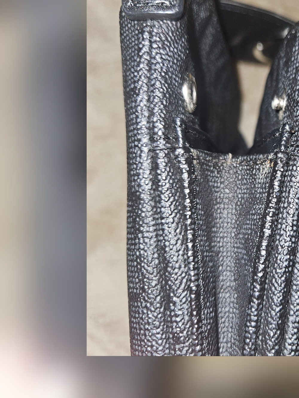 Small Michael Kors Black Leather Crossbody with Silver Logo Accent - Picture 10 of 16